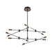Eurofase 37051-013 Albany 41" Brass-Black Mix LED Chandelier