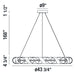 Eurofase 30079-014 Banderia 44" Bronze-Gold Mix LED Chandelier