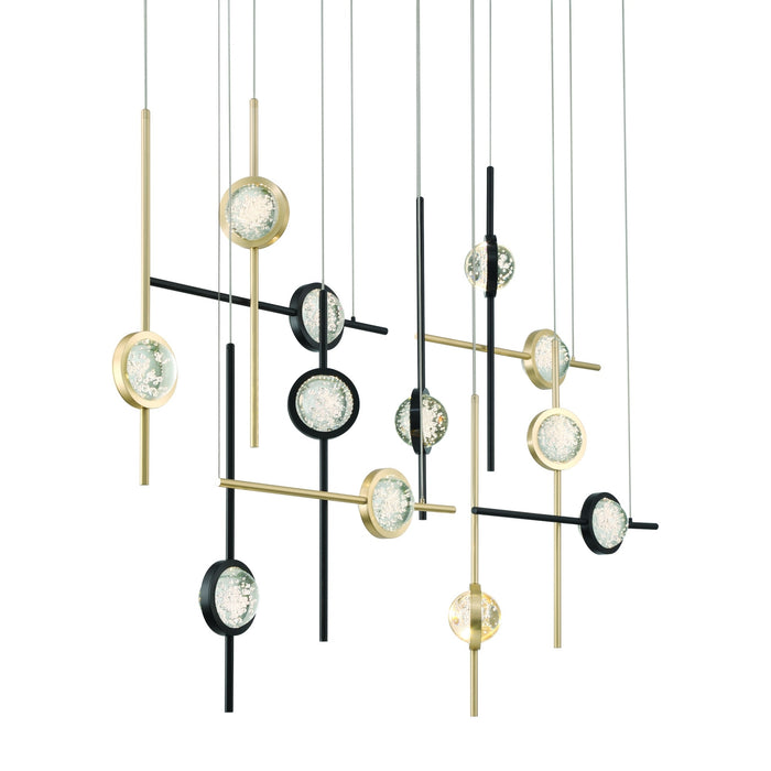 Eurofase 47256-033 Barletta 53" Gold-Black Mix LED Chandelier