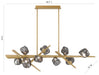 Eurofase 47236-011 Thorah 59" Matte Gold LED Chandelier