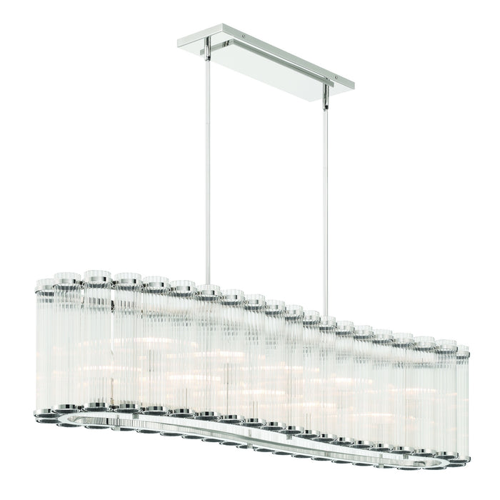 Eurofase 47240-025 Glasbury 52" Polished Nickel Chandelier