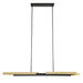 Chandelier Thesis 207775A Grazia 60 inch 2 light Matte Black and Brushed Gold LED Linear Chandelier THESIS