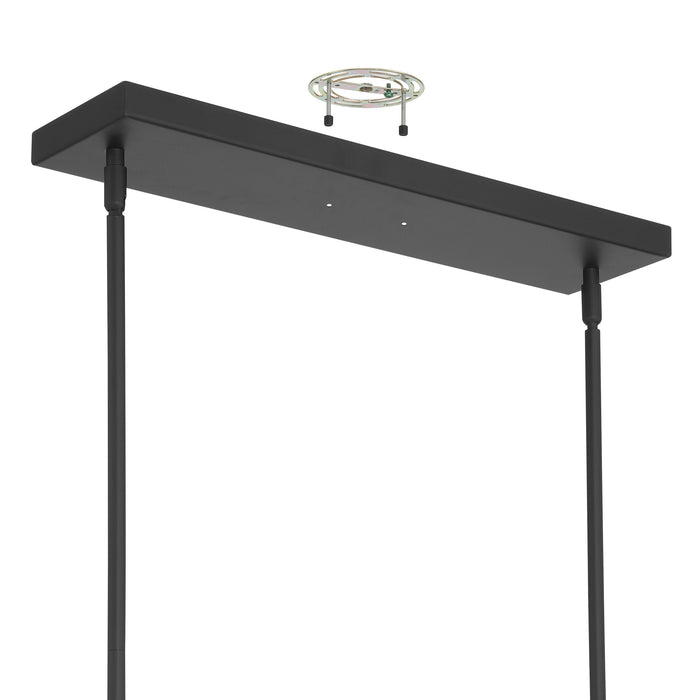 Chandelier Thesis 207775A Grazia 60 inch 2 light Matte Black and Brushed Gold LED Linear Chandelier THESIS