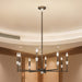 Chandelier Thesis 207364A Montclair 32 inch 8 light Forged Bronze and Natural Alabaster Chandelier THESIS