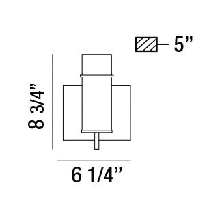 Eurofase 34133-036 Pista 9" Matte Black Wall Sconce
