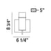 Eurofase 34133-036 Pista 9" Matte Black Wall Sconce