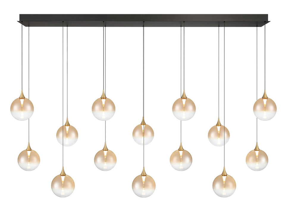 Eurofase 48938-037 Iissa 72" Gold LED Chandelier