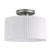 Semi-Flush Mount Thesis 206961A Leilani 11 inch 1 light Brushed Nickel Semi Flush Mount with Matte White Metal Shade THESIS
