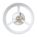 Semi-Flush Mount Thesis 206961A Leilani 11 inch 1 light Brushed Nickel Semi Flush Mount with Matte White Metal Shade THESIS