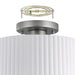 Semi-Flush Mount Thesis 206961A Leilani 11 inch 1 light Brushed Nickel Semi Flush Mount with Matte White Metal Shade THESIS