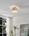 Semi-Flush Mount Thesis 206961A Leilani 11 inch 1 light Brushed Nickel Semi Flush Mount with Matte White Metal Shade THESIS
