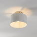 Semi-Flush Mount Thesis 206961A Leilani 11 inch 1 light Brushed Nickel Semi Flush Mount with Matte White Metal Shade THESIS