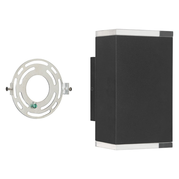 Exterior Wall Sconce Thesis 207738A Jasper 8 inch 2 light Textured Black LED Exterior Wall Sconce THESIS