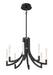 Eurofase 49010-039 Olette 24" Matte Black LED Chandelier