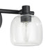 Vanity Light Thesis 207003A Valentina 15 inch 2 light Matte Black Vanity Light with Clear Glass Shades THESIS