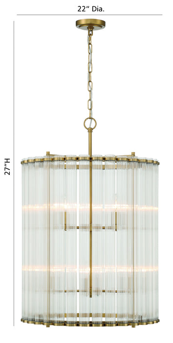 Eurofase 47238-015 Glasbury 27" Gold Chandelier