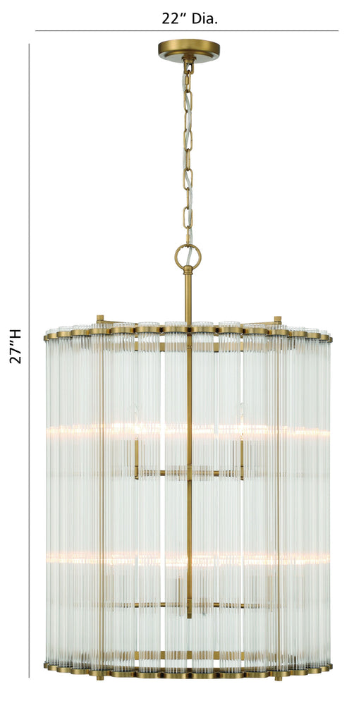 Eurofase 47238-015 Glasbury 27" Gold Chandelier