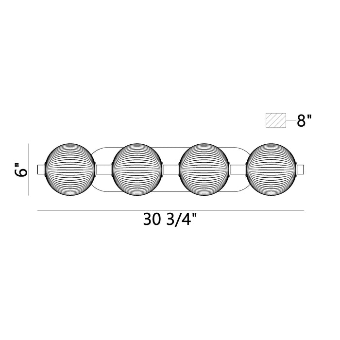 Eurofase 47194-014 Palmas 30" Gold LED Vanity Light