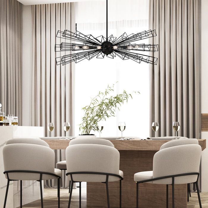 Eurofase 46761-019 Dendelio 45" Matte Black Chandelier