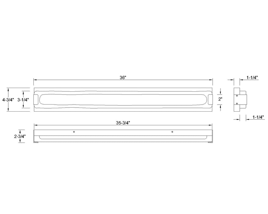 Eurofase 49807-011 Hiltic 36" Matte Black LED Outdoor Wall Light