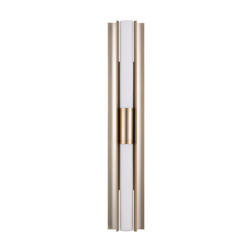 Vanity Light Thesis 207624A Colton 30 inch 2 light Champagne Gold 5CCT LED Vanity Light with Etched Opal Glass Shades THESIS