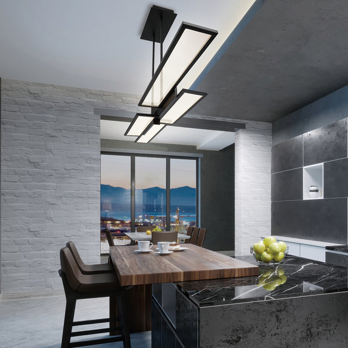 Eurofase 37062-019 Bayswater 46" Matte Black LED Chandelier