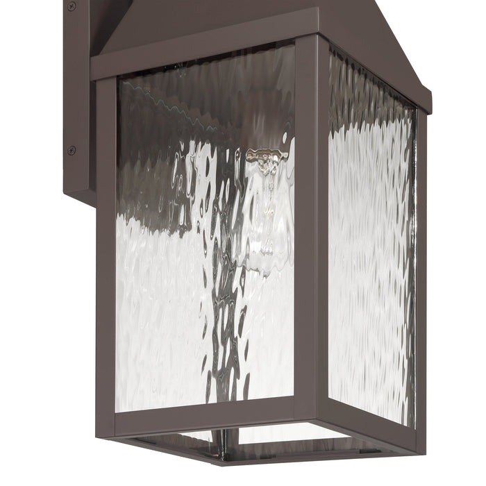 Exterior Wall Sconce Thesis 207763A Glencrest 23 inch 1 light Dark Bronze Exterior Wall Sconce with Clear Water Glass THESIS
