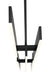 Eurofase 37065-010 Cameno 55" Matte Black LED Chandelier