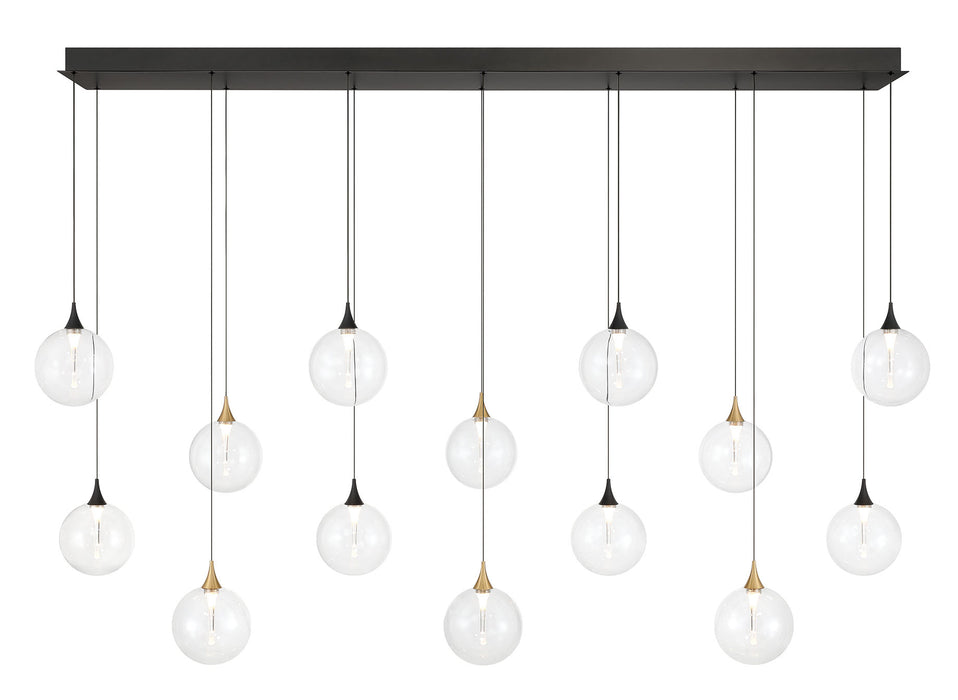 Eurofase 48940-016 Iissa 72" Gold-Black Mix LED Chandelier