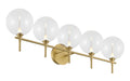 Eurofase 48919-012 Iissa 5-Light Gold LED Vanity Light