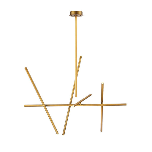 Eurofase 36250-035 Crossroads 47" Brushed Brass LED Chandelier