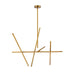 Eurofase 36250-035 Crossroads 47" Brushed Brass LED Chandelier