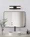 Vanity Light Thesis 207631A Colton 18 inch 2 light Textured Black 5CCT LED Vanity Light with Etched Opal Glass Shades THESIS