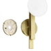 Vanity Light Thesis 207382A Julep 15 inch 1 light Brushed Gold Vanity Light with Opal Glass Shade THESIS