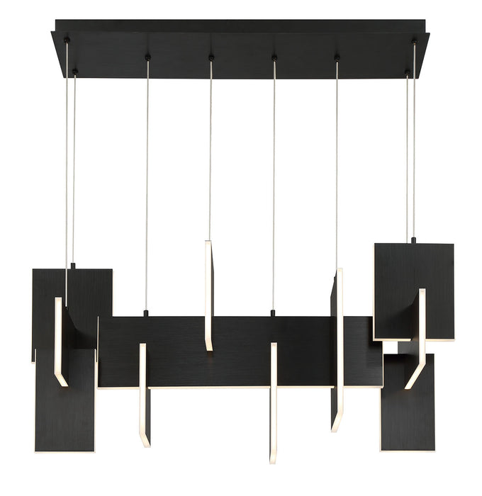 Eurofase 38044-021 Coburg 42" Anodized Black LED Chandelier