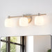 Vanity Light Thesis 207015A Valentina 24 inch 3 light Brushed Nickel Vanity Light with Etched Opal Glass Shades THESIS