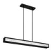 Chandelier Thesis 207414A Courtney 48 inch Textured Black 5CCT LED Linear Chandelier with Clear Water Glass THESIS