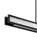 Chandelier Thesis 207414A Courtney 48 inch Textured Black 5CCT LED Linear Chandelier with Clear Water Glass THESIS