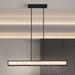 Chandelier Thesis 207414A Courtney 48 inch Textured Black 5CCT LED Linear Chandelier with Clear Water Glass THESIS