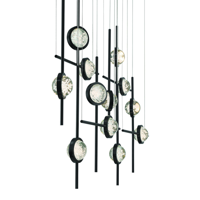 Eurofase 47256-026 Barletta 53" Anodized Black LED Chandelier