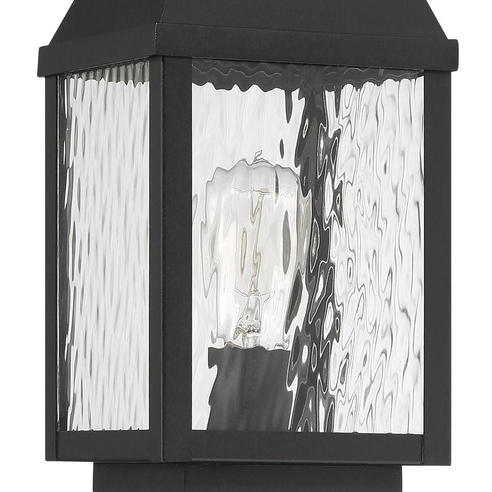 Exterior Post Light Thesis 207764A Glencrest 20 inch 1 light Textured Black Exterior Post Light with Clear Water Glass THESIS