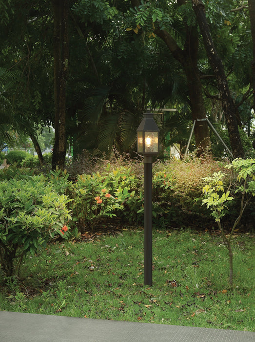 Exterior Post Light Thesis 207764A Glencrest 20 inch 1 light Textured Black Exterior Post Light with Clear Water Glass THESIS