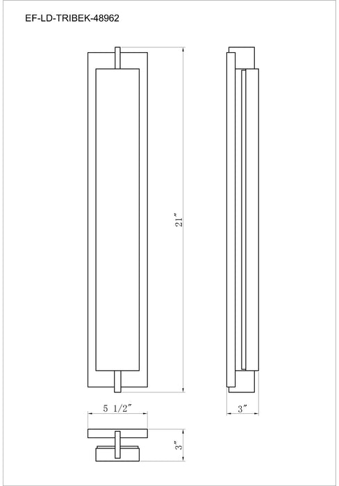 Eurofase 48962-018 Tribek 32" Gold LED Outdoor Wall Light