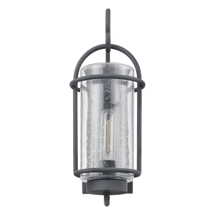 Exterior Wall Sconce Thesis 207076A Taplow 16 inch 1 light Weathered Zinc Exterior Wall Sconce with Clear Seeded Glass Shade THESIS