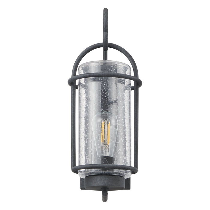 Exterior Wall Sconce Thesis 207076A Taplow 16 inch 1 light Weathered Zinc Exterior Wall Sconce with Clear Seeded Glass Shade THESIS