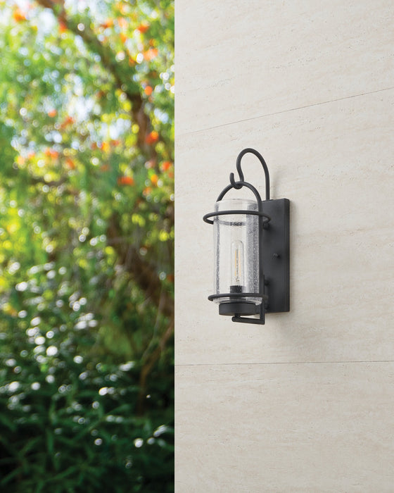 Exterior Wall Sconce Thesis 207076A Taplow 16 inch 1 light Weathered Zinc Exterior Wall Sconce with Clear Seeded Glass Shade THESIS