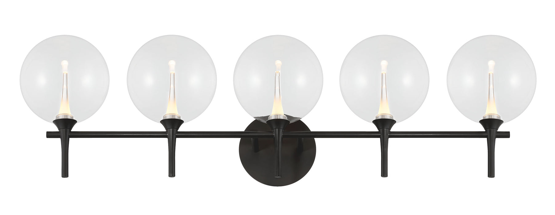 Eurofase 48921-015 Iissa 5-Light Matte Black LED Vanity Light