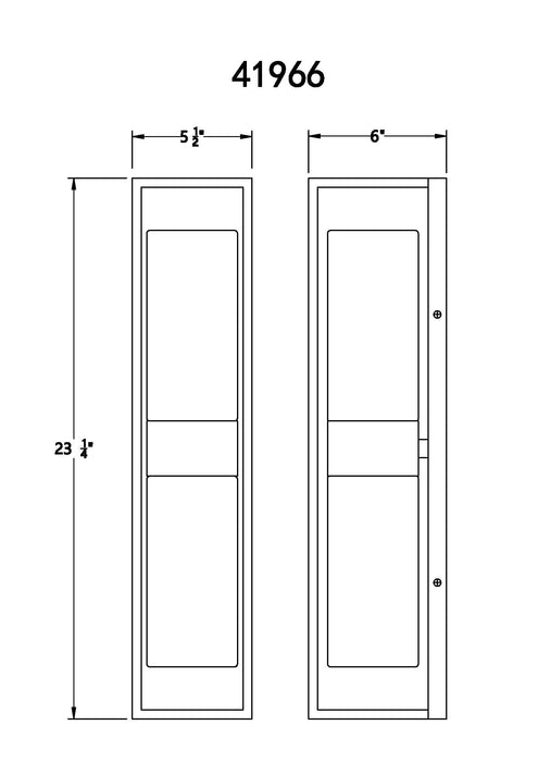 Eurofase 41966-013 Ren 23" Powder Coat Black Outdoor Wall Light