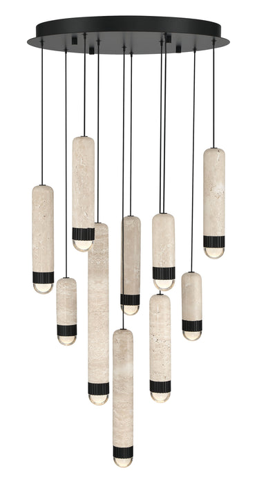 Eurofase 50130-016 Cambre 22" Matte Black LED Chandelier