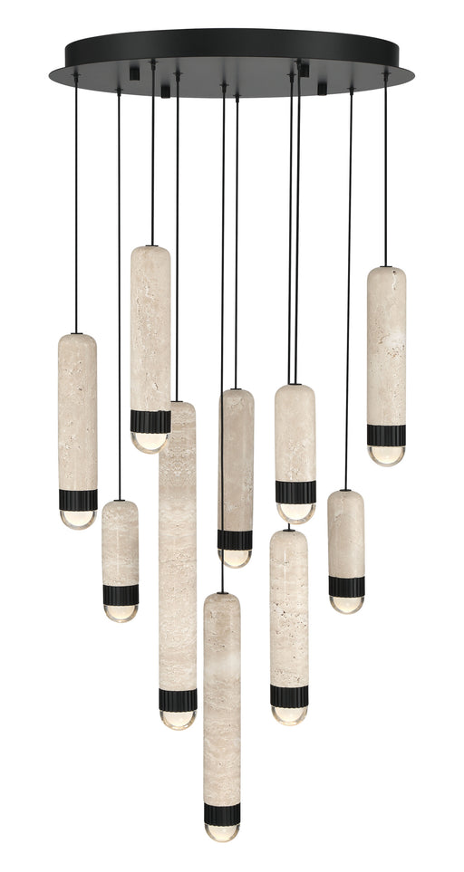 Eurofase 50130-016 Cambre 22" Matte Black LED Chandelier